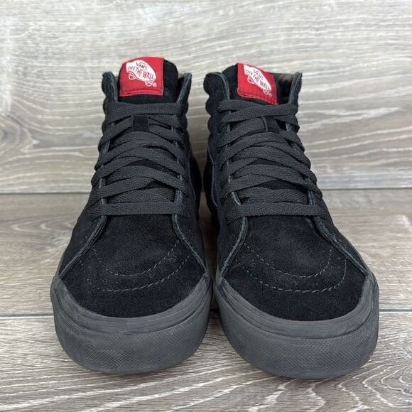 Vans Sk-8 Hi Black Suede Women’s Sz 7.5 High-Top Lace Up Skateboard Sneakers - Picture 2 of 10